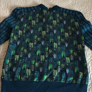 Tory Burch Walda Sweater Beetle Scarab Insect Bug